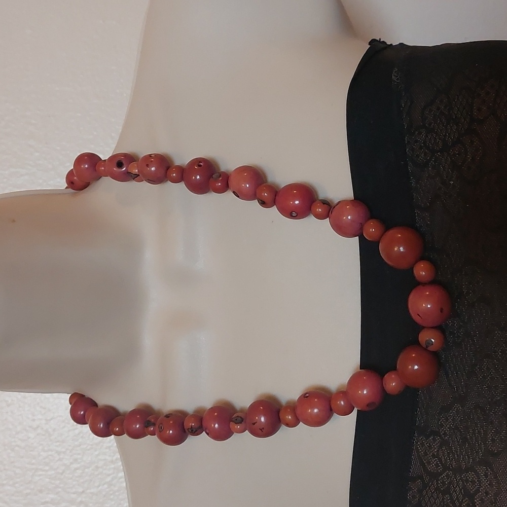 Eco Friendly Natural Pambil Seeds Bead Necklace